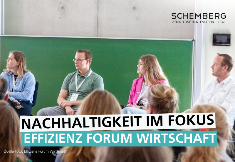 Veranstaltungsgrafik zum Effizienz Forum Wirtschaft mit dem Thema Nachhaltigkeit im Fokus