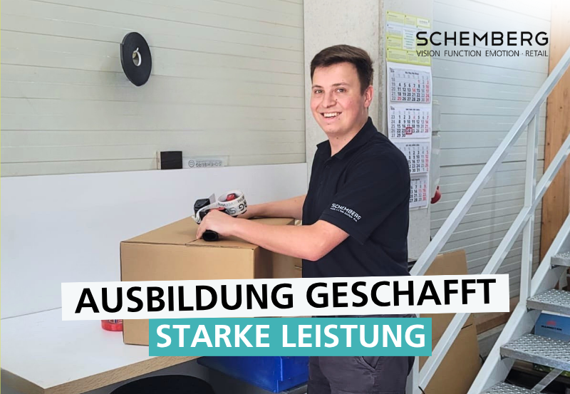 Junger Mitarbeiter von SCHEMBERG nach erfolgreich abgeschlossener Ausbildung