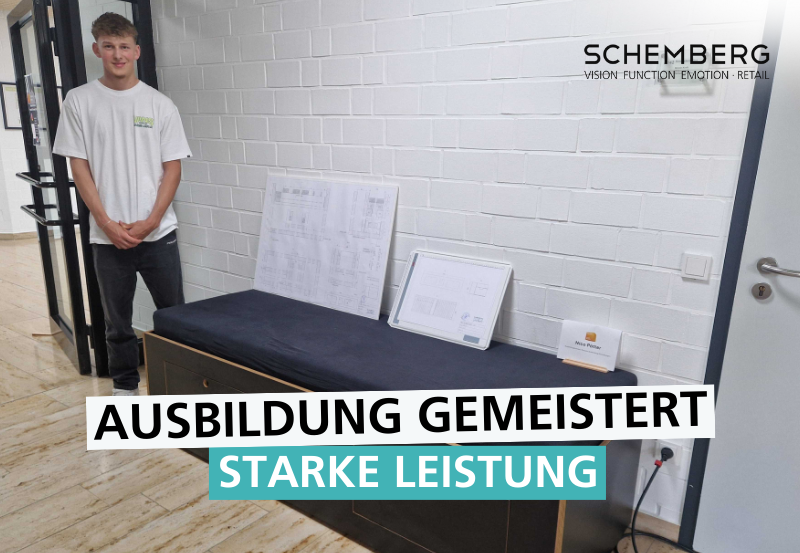 Junger Mitarbeiter von SCHEMBERG nach erfolgreich bestandener Ausbildung im Juli 2025