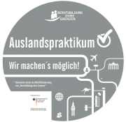 Runde Plakette in Silber übers Auslandspraktikum Runde Plakette in Silber übers Auslandspraktikum welches Schemberg Ladenbau seinen Auszubildenden anbietet