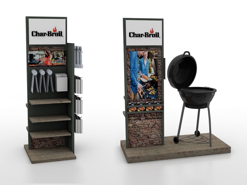 Visualisierung eines Displays für Char-Broil von Schemberg Ladenbau Visualisierung eines Displays für Grillbedarf von Char-Broil von Schemberg Ladenbau